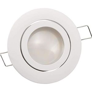 McShine - LED inbouwlamp plafondlamp | Eco-30 | 5W, 420 lm, draaibaar, wit, 4000 K, step-dimbaar | ideaal voor plafondinstallatie in woonkamer, hal, werkplek enz.
