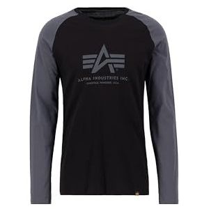 Alpha Industries Basic LS Lange Mouw voor Heren Black/Greyblack