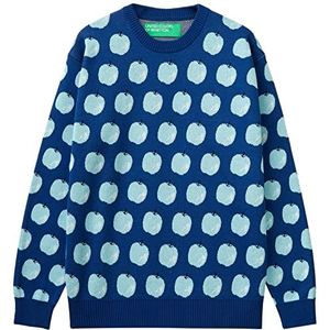 United Colors of Benetton Shirt G/C M/L 1094K1042 trui, meerkleurig, blauw en lichtblauw 912, XS heren, meerkleurig met patroon blauw en lichtblauw 912, XS