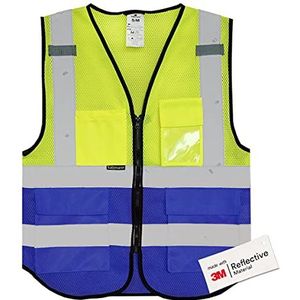 Salzmann Reflecterende vest met hoge zichtbaarheid - Gemaakt van 3M reflecterend materiaal - Met 4 voorzakken en ritssluiting