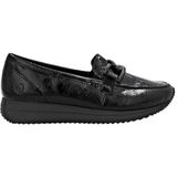 Remonte - D0H15-02 - Ballerina's - Zwart - Lakleder - Lichtgewicht Mocassins