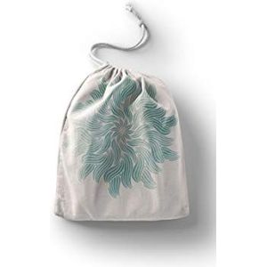 Le Jardin du Lin Bedrukte katoenen tassen met trekkoord, boodschappentas, zak, stoffen tas, stoffen tas, groentenzak, herbruikbaar, milieuvriendelijk, multifunctioneel, opvouwbaar, grootte: 20 x 30 cm