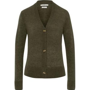 BRAX Damesstijl Alicia Alpaca Mix Solid gebreide jas, olijfgroen, 46