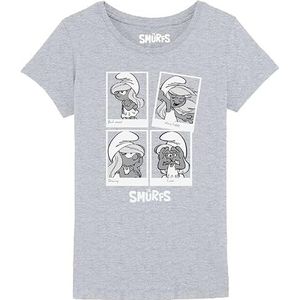 Les Schtroumpfs GISMURFTS014 T-shirt, grijs melange, 6 jaar, Grijs Melange, 6 Jaren