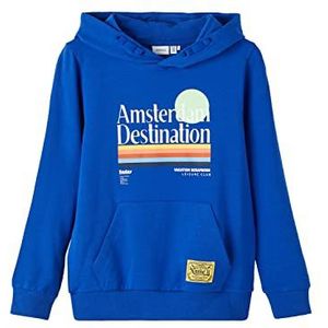 NAME IT Boy's NKMDAMME LS Sweat WH UNB sweatshirt, Surf The Web, 122/128, surf The Web, 122/128 cm