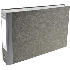 Exacompta - Code 53310E - 1 D-ringhendelband - 70 mm achterkant in grijs balacron - Grijs gemarmerd papier - Extern formaat 24x37cm voor A4 horizontaal