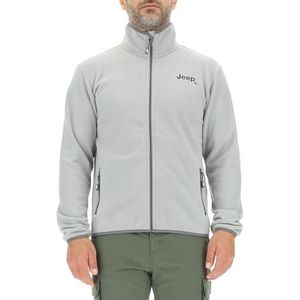 JEEP O102885-G229 J Thermofleece voor heren, zakken met ritssluiting, klein borduurwerk, J23W heren, medium grijs, S
