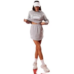 Koton Mini-short voor dames, elastische taille, zakdetail, Grijs Melange (grm), L
