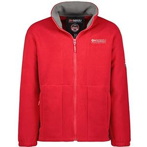 Geographical Norway Torleon Boy Fleece voor jongens, Rood donkergrijs, 14 Jaren