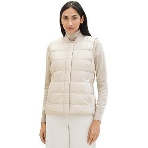 TOM TAILOR Dames 1039268 vest, 27609-Cold Beige, XL, 27609 - Koud Beige, XL