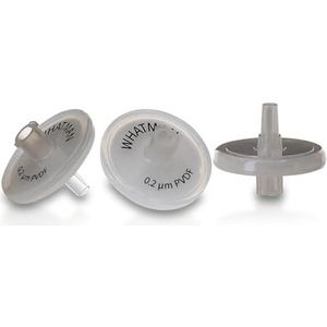 Whatman® Inzetfilter voor spuiten, Puradisc, 25 mm, 0,45 µm PVDF 1000/Pack