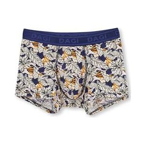 Dagi Navy Fashion Knitted Regular Waist Micro Modal Short Leg Boxer, Navy, 2XL, Donkerblauw, XXL