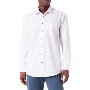 Seidensticker Men's Regular Fit shirt met lange mouwen, roze, 40, roze, 40