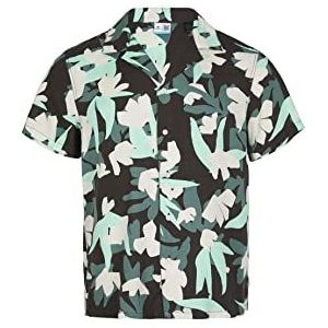 O'NEILL CAMORRO Shirt 38012 Grey Art Flower, Regular voor heren, 38012 Grey Art Flower, M-L