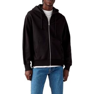 Authentic - Full Zip - Sweatshirt - Zwart - Katoen - Los Model