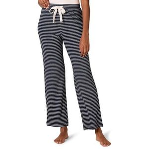 Amazon Essentials Lichtgewicht lounge badstof pyjamabroek voor dames, marinewitte mini-strepen, X-Large