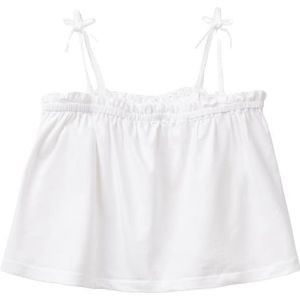 United Colors of Benetton Onderhemd voor meisjes en meisjes, Wit, 130