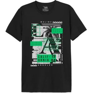 Republic Of California Malibu Beach Ocean Drive MEREPCZTS122 T-shirt voor heren, zwart, maat S, Zwart, S