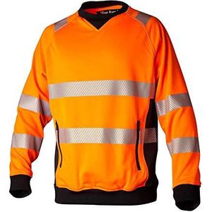 Top Swede 13202902508 Model 132 waarschuwingsbescherming sweatshirt, oranje/zwart, maat XXL