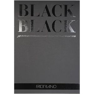 FABRIANO Black Block 1 kant gelijmd, papier, A3