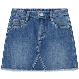 Pepe Jeans A-Line Skirt Hw Jr, meisjes, blauw (denim-HR9), 8 jaar, blauw (denim-HR9), 8 Jaren