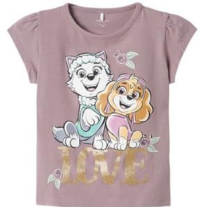 Paw Patrol - T-shirt - Met Rubberen Print - Korte Mouwen - Glitter Detail