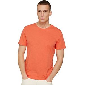 TOM TAILOR Uomini Basic T-shirt 1032151, 11834 - Soft Peach Orange, XS
