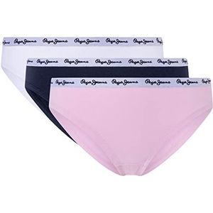 Pepe Jeans Dames bikini stijl ondergoed (Pack van 3), roze, S
