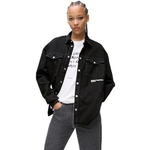 KARL LAGERFELD - Overshirt - Noir - 100% Katoen - Lange Mouwen