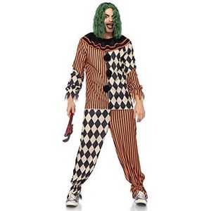 Leg Avenue 85622-2 teilig Creepy Circus Clown, Männer Karneval Kostüm Fasching, XL, mehrfarbig