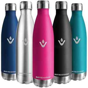 Vikaster Thermoskan 0,75 l, lekvrij, 750 ml, BPA-vrij, herbruikbare thermoskan, roestvrij staal, voor camping, yoga, gym, fitness, reizen, outdoor