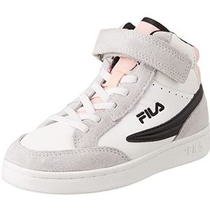 FILA Crew Velcro mid Kids Sneaker, Gray Paarse Rozet, 35 EU