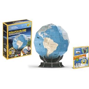 EXPLORA - Aardbol - 3D Puzzels - 540220-32 Stukken - Niveau 4 - Zonder Lijm of Schaar - Bouwspel - Model - Licentie National Geographic - Educatief - Cadeau - Vanaf 8 jaar