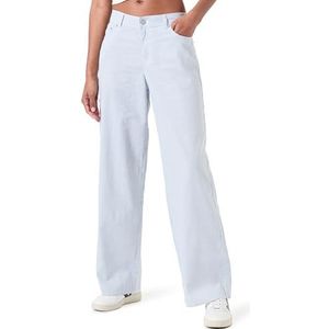 Jack & Jones Jxlisa Linen Wide MW PNT broek, linnen, blauw, M, dames, Blauw, M