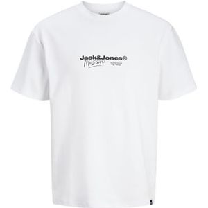 JACK & JONES JCOCHARLIE Branding Tee SS Crew Neck, wit (bright white), XS