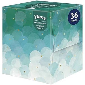 KLEENEX* cosmeticatoeken, 21270 – 36 kubusdozen x 95 wit, 2-laags bladeren