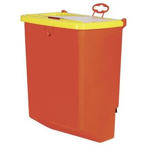 Kerbl 74104 voederautomaat voor konijnen/kunststof/metaal, 1 eetplaats, 2500 ml, geel, oranje