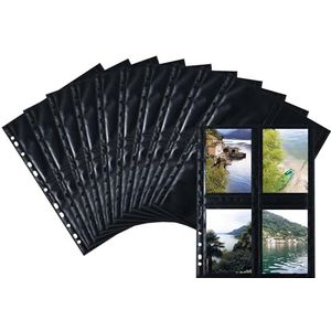 HERMA 7783 Fotohoezen voor mappen, 10 stuks, 9 x 13 cm, 4 vakken gedeeld, aan beide zijden te gebruiken fotophan fotozichthoezen voor verzamelhoezen, ansichtkaarthoezen, brochurehoezen met
