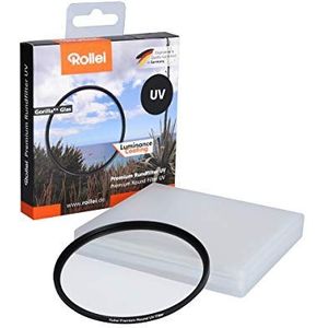 Rollei Premium Circulair uv-filter 49 mm - uv-filter en beschermingsfilter met aluminium ring, gemaakt van gorillaglas met speciale coating - afmetingen: 49 mm