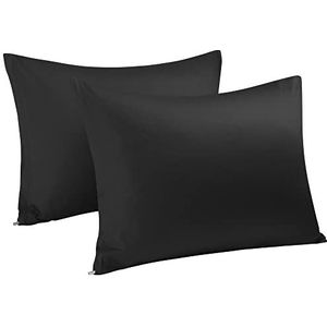 sourcingmap Standaard kussenslopen met ritssluiting, kussenslopen, beschermhoezen, Egyptisch katoen, 300 draadtelling, 2 stuks