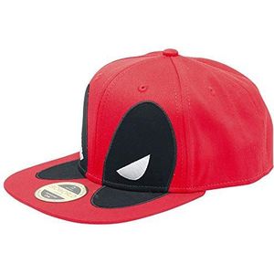 Deadpool Marvel Comics Big Face Snapback Baseball Cap, One Size, Rood/Zwart (Sb097581Dea)
