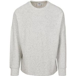 Urban Classics Herentrui met korte mouwen en interlock crew sweatshirt, grijs (Lightgrey 00143), XL