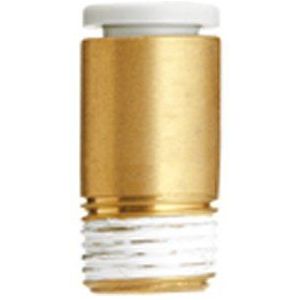 SMC KQ2S10-04AS One-Touch fitting, Zeskant-aansluiting, Mannelijke hoofdaansluiting, Wit