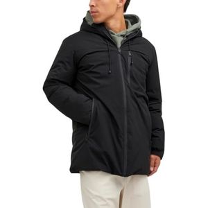 JACK & JONES Klassieke herenparka, zwart, XL