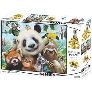 Zoofy International 3D Jigsaw puzzel 500 stukjes 61 cm x 18 inch selfie-dierentuin