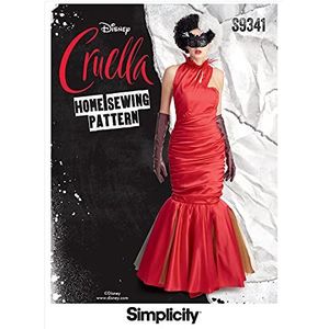 Simplicity SS9341H5 Misses Kostuum Extravagant Gevoerde Zeemeermin Stijl Kostuumjurk van Disney's Film Cruella