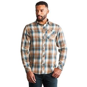 Timberland PRO Men's Woodfort Mid-Weight Flannel Work Shirt, Portland Plaid Brown, Small