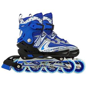 Veera 732 verstelbare inline skates (blauw, maat-M) | materiaal-aluminium | 70 mm wielen | outdoor skateschoenen | wielen om te schaatsen | roller | verstelbaar | comfortabel