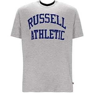 RUSSELL ATHLETIC Iconic S/S Crewneck T-shirt voor heren, New Grey Marl, S