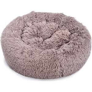 Dehner Favoriete Cookie hondenbed kattenbed polyester bruin L Ø 76 cm hoogte ca. 17 cm